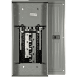 Centro de carga trifásico ES de 30 espacios para 48 circuitos, 120/240vca, Barra de aluminio, Nema 1, uso interior. Incluye tapa.