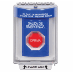 Botón Multipropósito, Salida De Emergencia, Reset Neumático, Sin Bocina , Texto En Español, Tapa De Policarbonato, 2 Relevadores forma C, Interior y Exterior