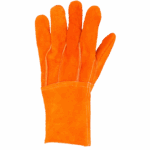 Guantes de Carnaza Largo/ Refuerzo en Palma / Resistente a Abrasión y Temperaturas Moderadas.