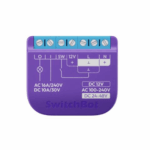 Switch Relevador Inteligente conectividad inalambrica Wifi y BLE / Salida Contacto Seco / Compatible con asistentes de voz / Dimensiones 42x36x16 mm