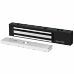 Chapa Magnética  600 Lbs / Led de Estatus / Color Negro /  Libre de Magnetismo Residual / Sensor de Adherencia / Diseño Elegante