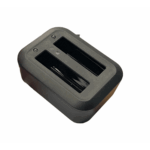 Base de Carga Dual para Baterías de Bodycam| Compatible con XMRX5V2| Diseño Compacto | Carga Rápida Dual |  Indicadores de Estado| Material ABS | No incluye Bateria.