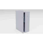 Gabinete para instalación de 2 Baterías , Fabricado en Lámina Galvanizada, Accesorios para poste (No incluidos)