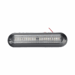 Luz Auxiliar Ultra Brillante  IP67 de 18 LEDs, Color Rojo/Azul/Ambar, con mica transparente y bisel negro