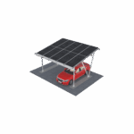 Sistema Solar Carport MRac para Estacionamientos / Estructura Aluminio Anodizado Al6005-T5/T6 / Compatible Módulos Framed y Frameless / Diseño Personalizado Caso por Caso / Inclinación 10° / Altura Libre 2300 mm+ / Resistencia Vie