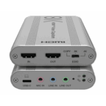 Tarjeta de Captura HDMI 8K a USB 3.2 Gen 1 | Resolución 8K@60Hz y 4K2K@144Hz | Ancho de Banda 48Gbps | Mezcla de Audio HDMI-Micrófono-Línea | Compatibilidad Multiplataforma Windows-macOS-Linux | Carcasa de Aluminio Plateado