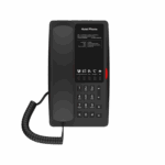 Teléfono IP WI-FI para Hotelería, Puerto USB-A para carga, 5 teclas programables para servicio rápido (Hotline), plantilla personalizable con PoE