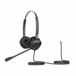 Diadema Binaural con Audio HD y Brazo Ajustable de 260°, Conexión RJ9 y Sonido de Alta Definición