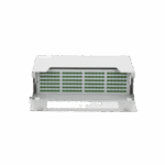 Distribuidor de Fibra Óptica para 144 empalmes, con 144 acopladores SC/APC y 144 pigtails, 19", 5 UR