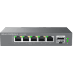 Switch de Red Multi-Gigabit No Administrable / 5 Puertos de2.5 Gbps (4 PoE) / Puerto SFP+ Fibra 1 o 10 Gbps / Montaje en Escritorio o Pared / Plug-and-Play / Tecnología Verde