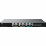 Switch PoE Multigigabit Capa 3 / 24 Puertos Ethernet PoE (16x 1G, 8x 2.5G)/ 4 Puertos SFP+ / PoE++ Dinámico / IPv6 e IPv4 / VLAN Avanzada / QoS / Stacking hasta 4 Dispositivos / Administración Web y CLI