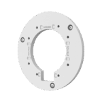 Adaptador de Montaje SBD-137WMA para Cámaras Hanwha Vision / Aluminio Blanco RAL 9003 / Diámetro Ø137.5 mm / Compatible con SBP-137WMW / Tornillo TR20 / Certificaciones EAC RoHS KC CE FCC