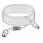 Cable extension de 15m para colocar lentes remotos compatible con camara PNM-9000QB Hanwha
