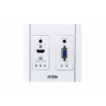 Transmisor HDBaseT | HDMI y VGA | Placa de Pared US / PoH (4K a 100 m) | (HDBaseT Class A) (PoH PD)