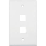 Placa de Pared (Face Plate) / 2 Puertos / Color Blanco / Caja con 20 Piezas / ABS