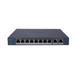 Switch Gigabit PoE+ / Administrable / 8 Puertos Gigabit PoE+ / 2 Puertos Gigabit / Configuración Nube Hik-Partner Pro / Modo Extendido hasta 300 Metros / 110 W